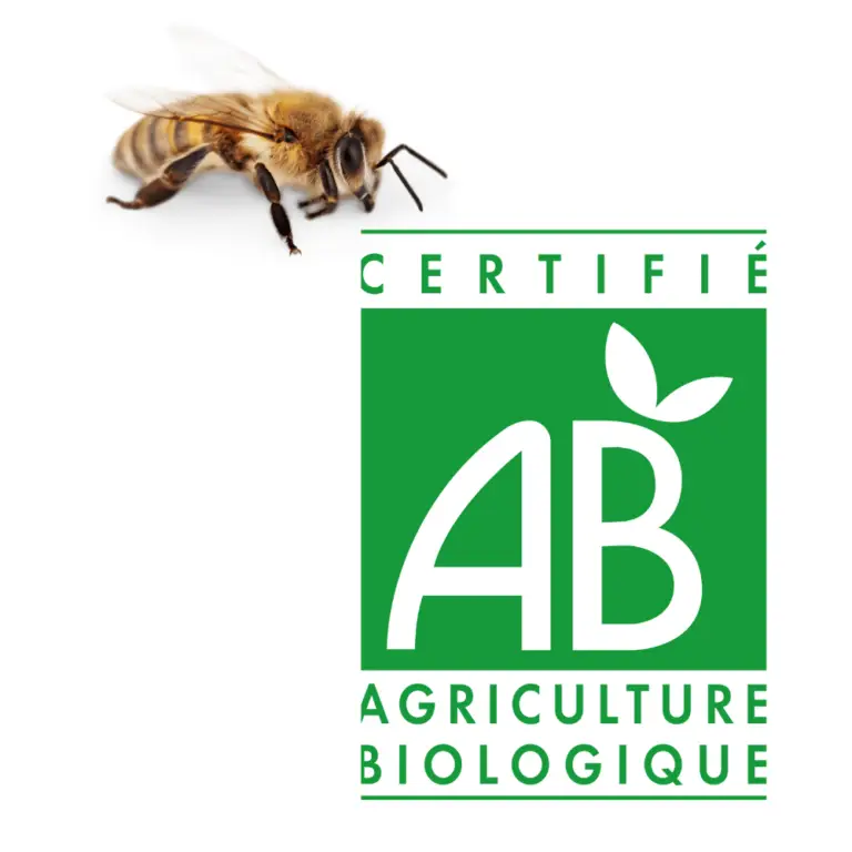 Logo Agriculture Biologique et une abeille