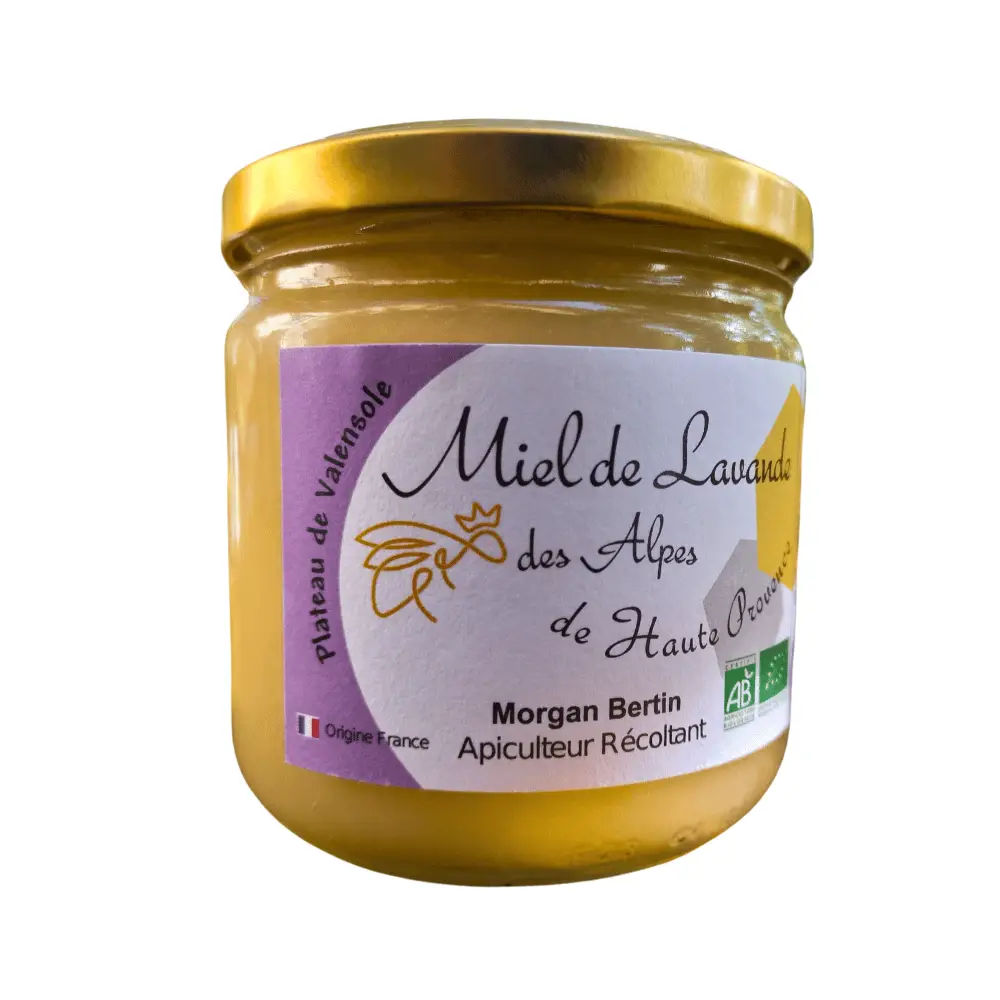 pot de miel de lavande bio de morgan bertin apiculteur
